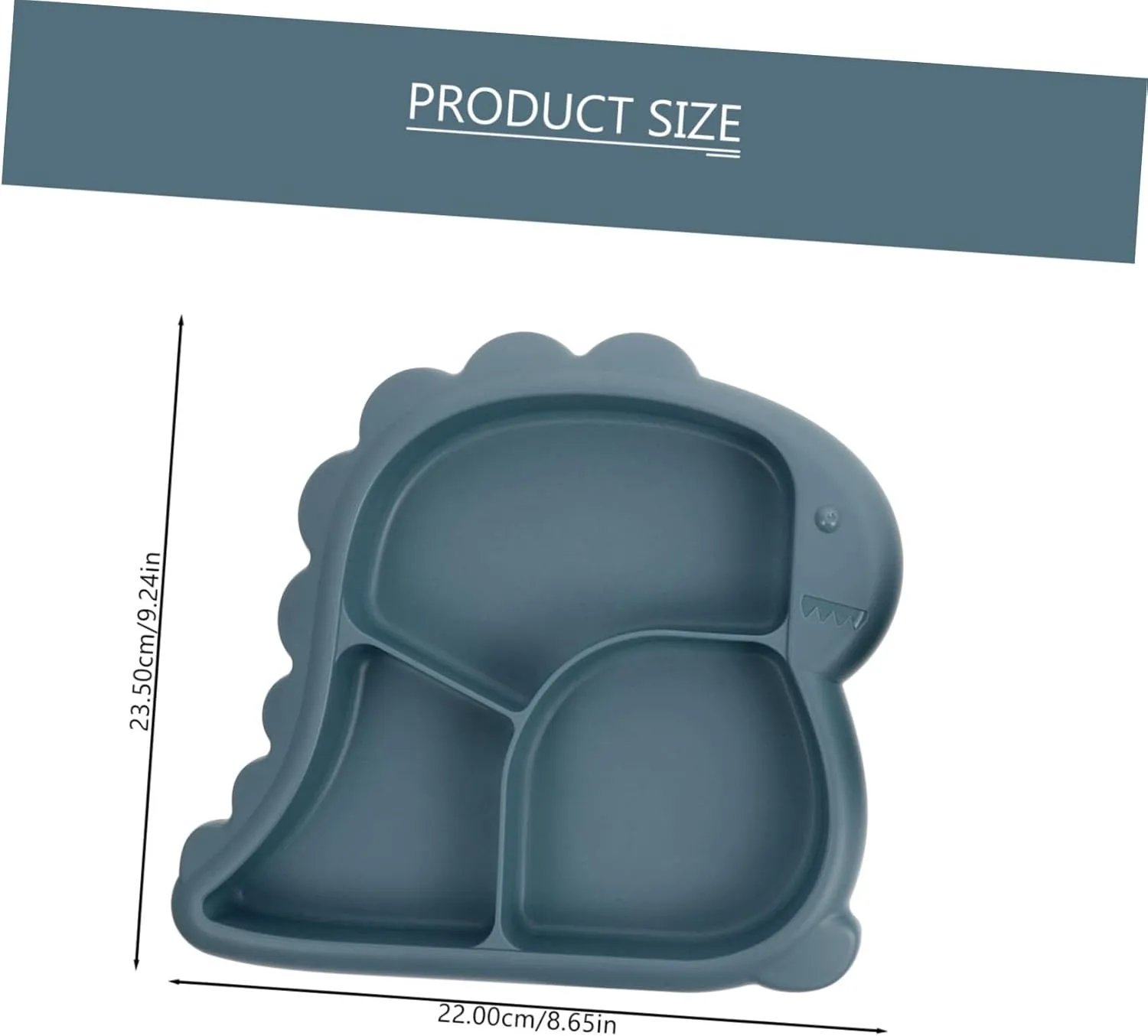 BESPORTBLE 1 Set Dinosaur Plate and Bowl Divided Tableware with Fork Spoon Cute Design for Odor Food Storage present