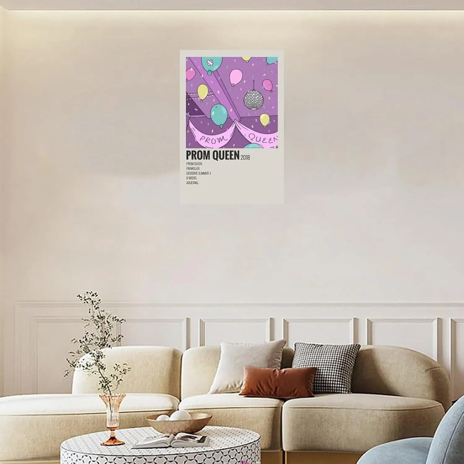 BHVLXGEQ Prom Queen BY Beach Bunny Canvas Poster Mural Decor Printing Picture Painting Living Room Hallway Decor Unframe-style 12x18inch(30x45cm)
