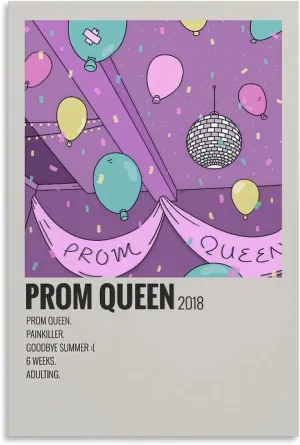 BHVLXGEQ Prom Queen BY Beach Bunny Canvas Poster Mural Decor Printing Picture Painting Living Room Hallway Decor Unframe-style 12x18inch(30x45cm)