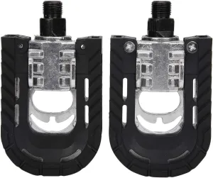 Bicycle Foot Pedal, Foldable Flat Aluminum Alloy Road Mountain Bike Pedal Stationary Footboard Postposition Portable Footpegs Lightweight Bearing Pedals Universal Motorcycle Racing