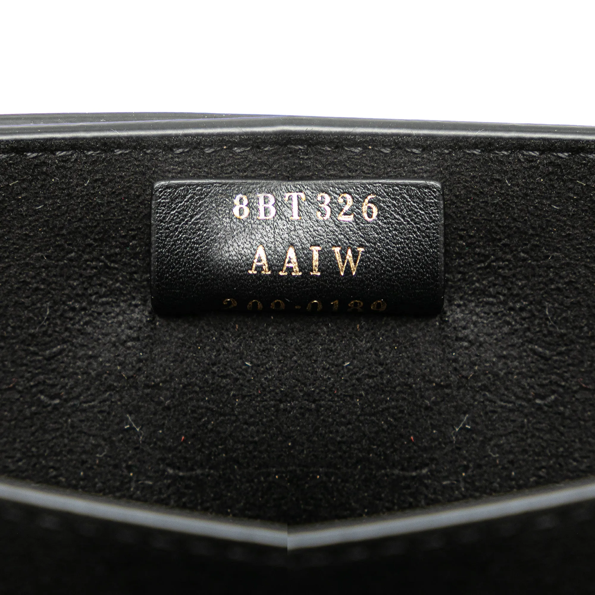 Black Fendi Leather Crystal Fab Crossbody