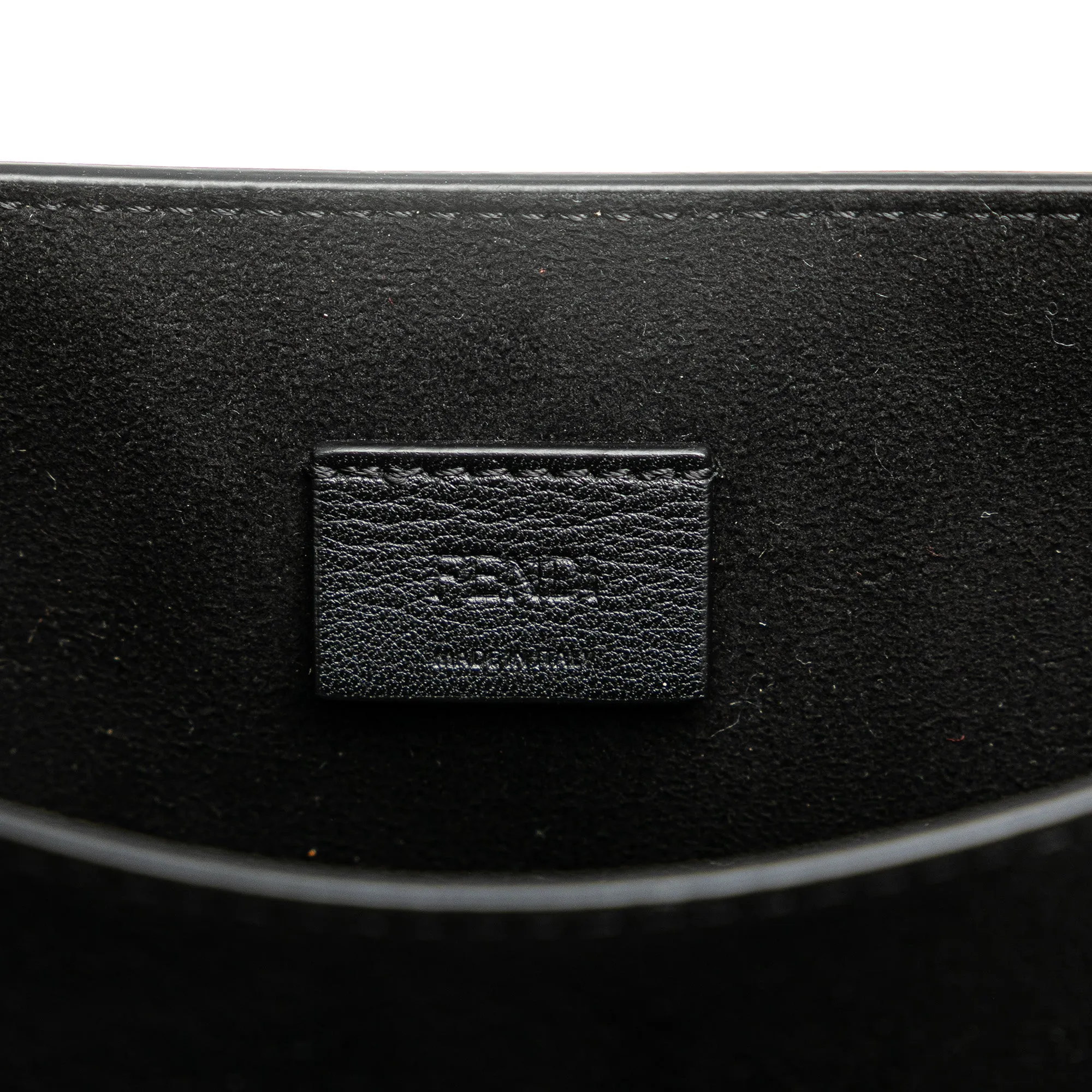 Black Fendi Leather Crystal Fab Crossbody