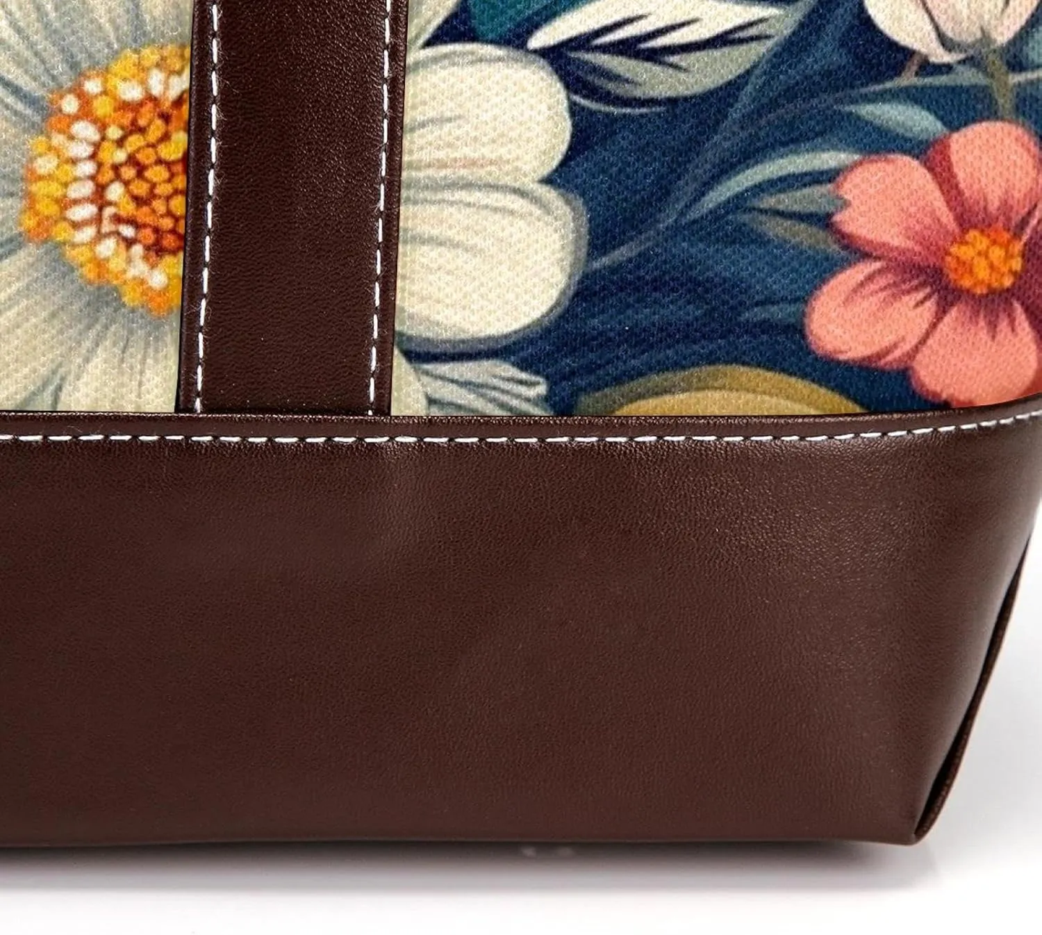 Boho Floral-12 Shoulder Purses for Women Large Soft Washed Leather Purses and Durable Handbags