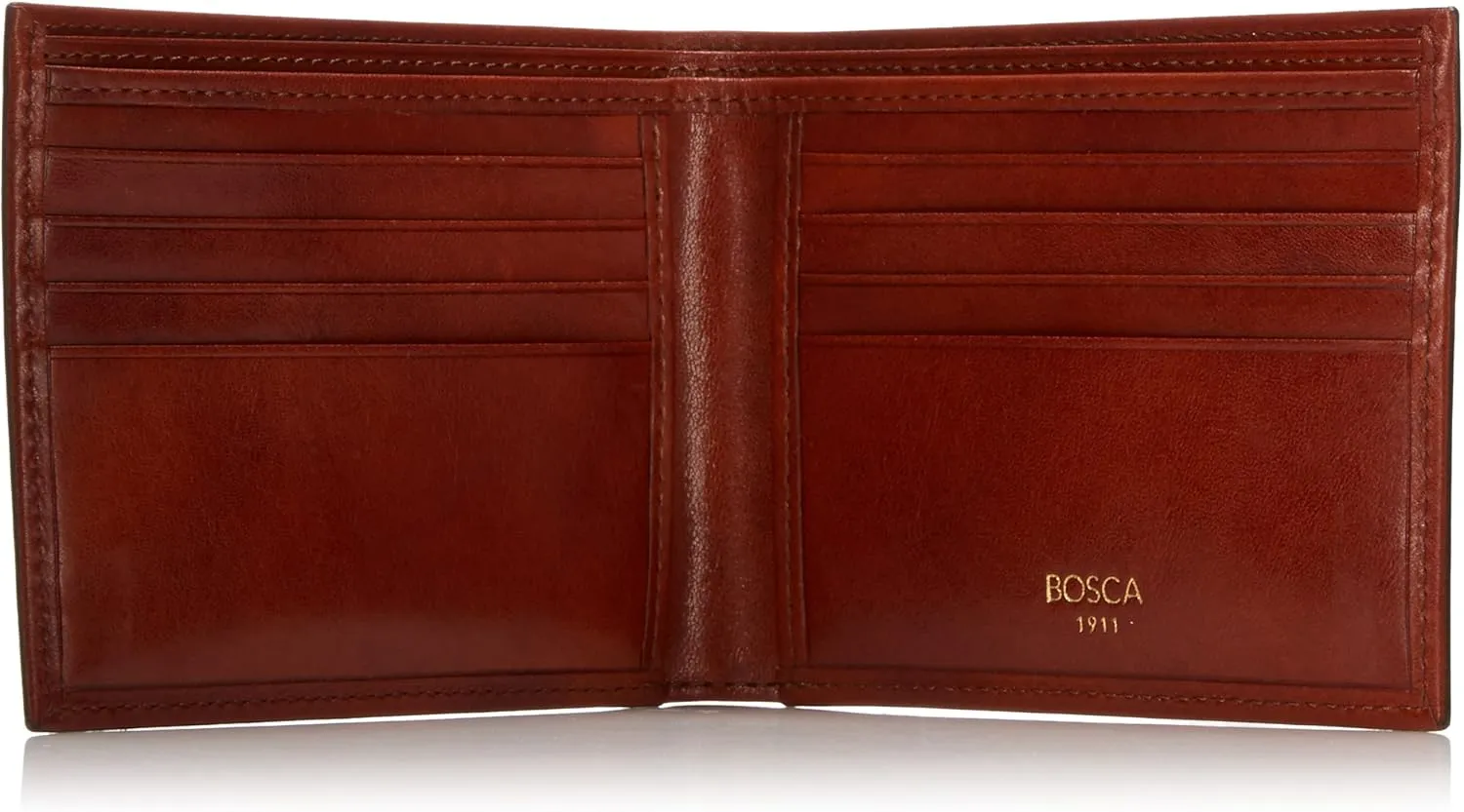 Bosca | Men’s 8 Pocket Deluxe Wallet w/RFID Blocking in Italian Old Leather