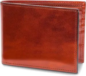 Bosca Men's Old Leather Bifold Wallet with ID Window and Card Slots - Italian Leather, Durable and Stylish, Cognac Brown