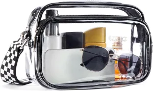 BOSTANTEN Clear Bag for Women Stadium Approved Clear Bags Small Crossbody Purse Trendy for Concerts Sports Events