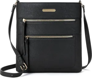 BOSTANTEN Crossbody Bags Purses for Women Trendy Soft Vegan Leather Shoulder Handbags with Adjustable Strap Zipper Pocket