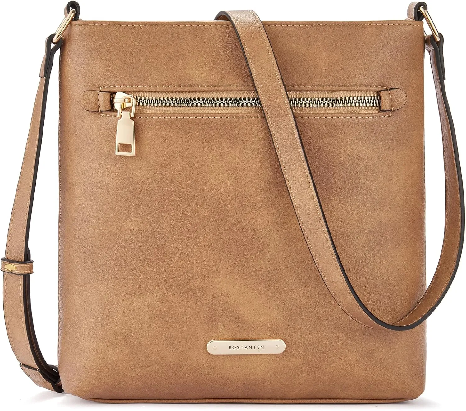 BOSTANTEN Crossbody Bags Purses for Women Trendy Soft Vegan Leather Shoulder Handbags with Adjustable Strap Zipper Pocket