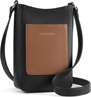 BOSTANTEN Small Crossbody Bags for Women Cell Phone Purse Leather Wallet Handbags with Card Slots