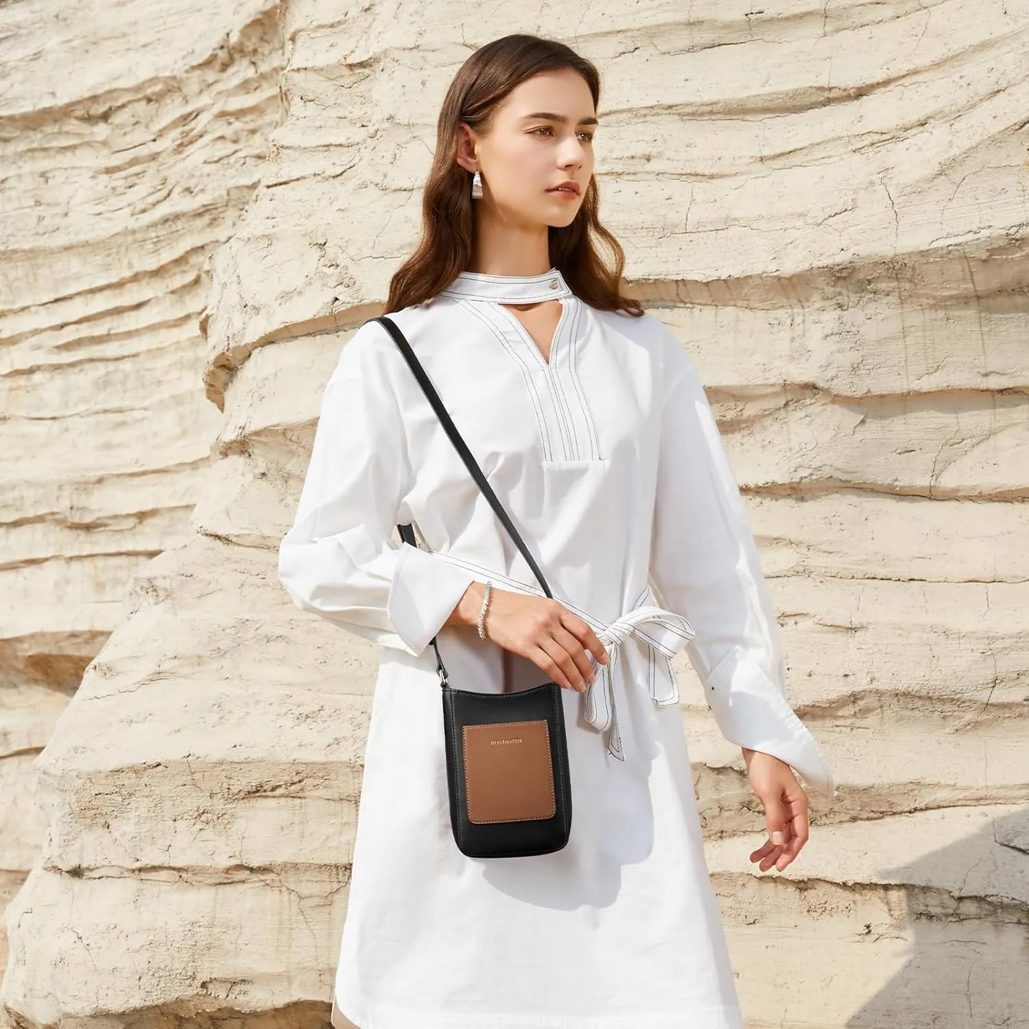 BOSTANTEN Small Crossbody Bags for Women Cell Phone Purse Leather Wallet Handbags with Card Slots