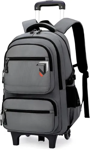 Boys Rolling Backpack, Kids Bookbag with Wheels,Kids Luggage on Wheels,Elementary School Trolley Back Pack
