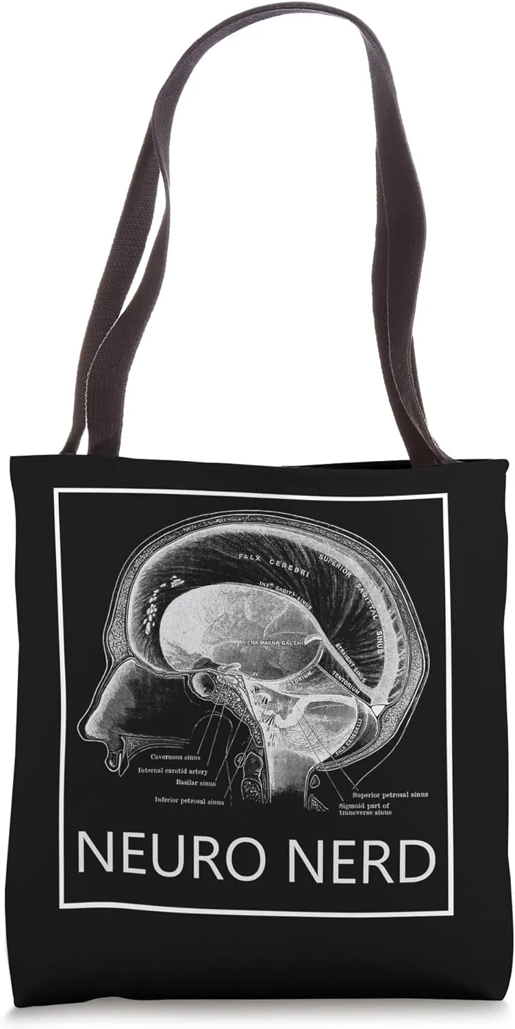 Brain Cranial Anatomy Neuro Nerd Neuroscience Gift Tote Bag