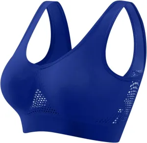 Breathable Anti-Sagging Sports Bras for Women High Suppor Plus Size Wireless Adjustable High Impact Bra