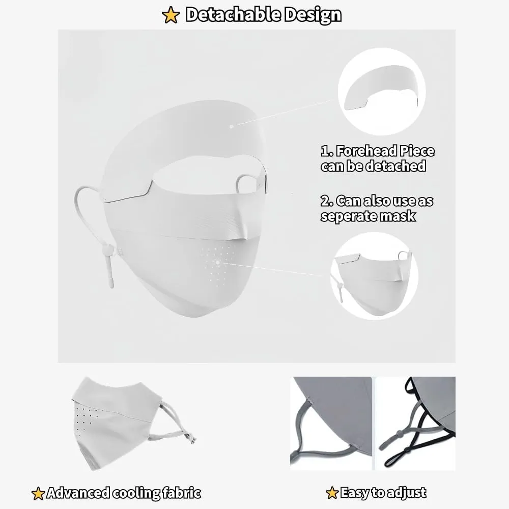 Breathable UV Face Cover UPF 50  Women Summer Face Covering Eye Protection Sunscreen Mask Sports Face Cover