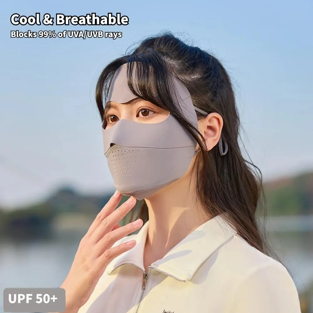 Breathable UV Face Cover UPF 50  Women Summer Face Covering Eye Protection Sunscreen Mask Sports Face Cover