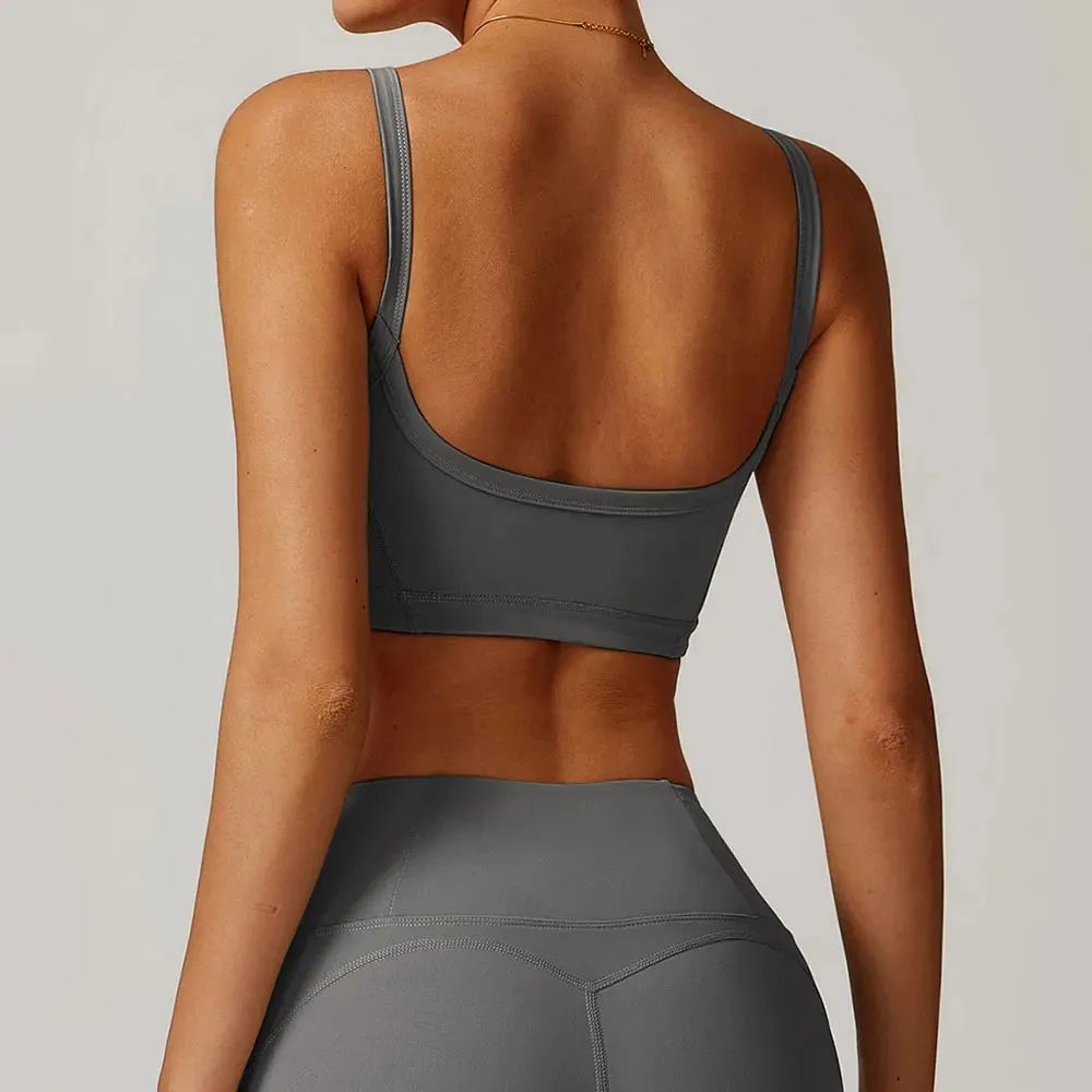 Breathable Women's Backless Sports Bra