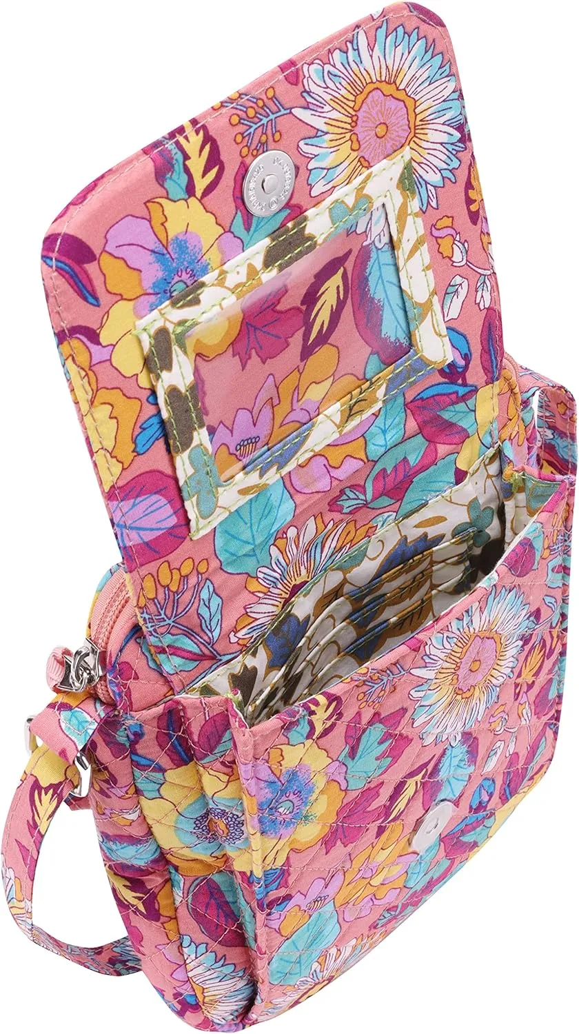 Brentano Cotton quilted Small crossbody wallet purse