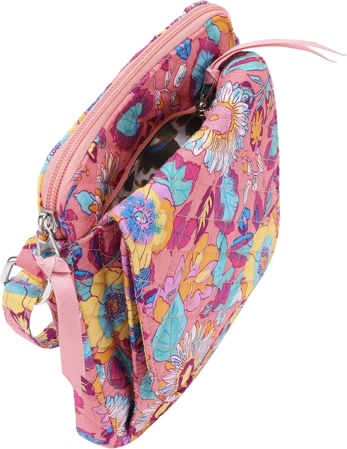 Brentano Cotton quilted Small crossbody wallet purse