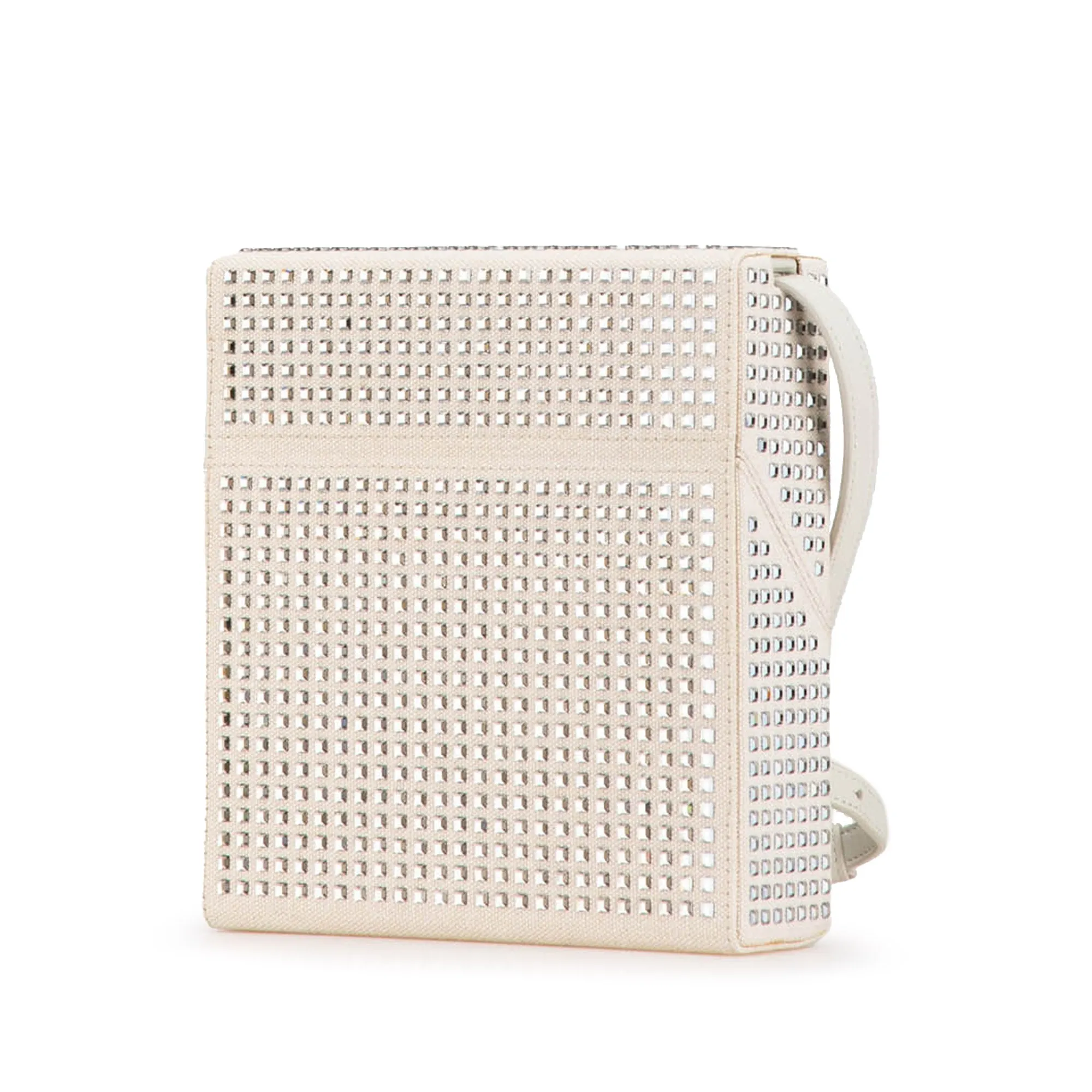 Brown Bottega Veneta Crystal Embellished Canvas Daisey Crossbody