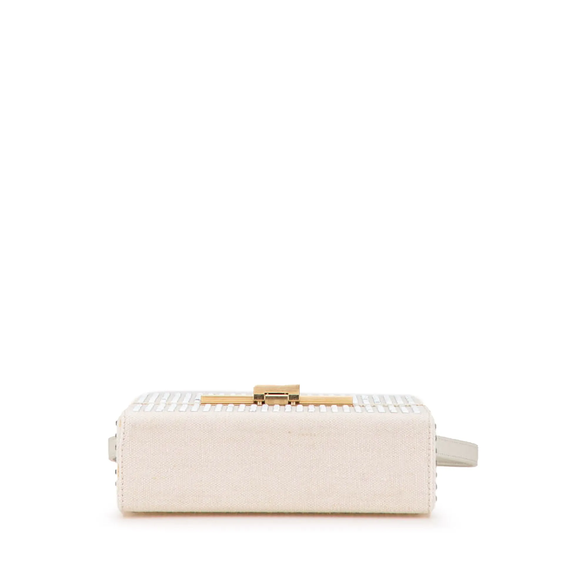Brown Bottega Veneta Crystal Embellished Canvas Daisey Crossbody
