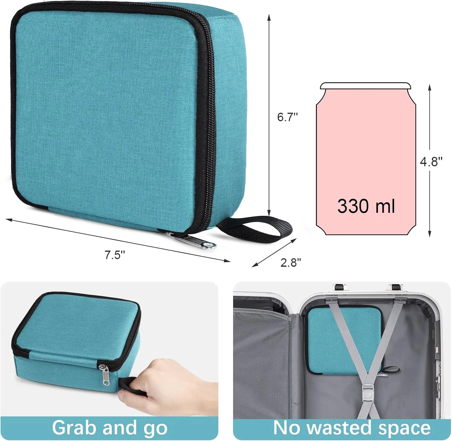 Bukere Travel Sunglasses Organizer Case, Adjustable Slot For Multiple Pairs, Portable Eyeglasses Storage Box for Men Women