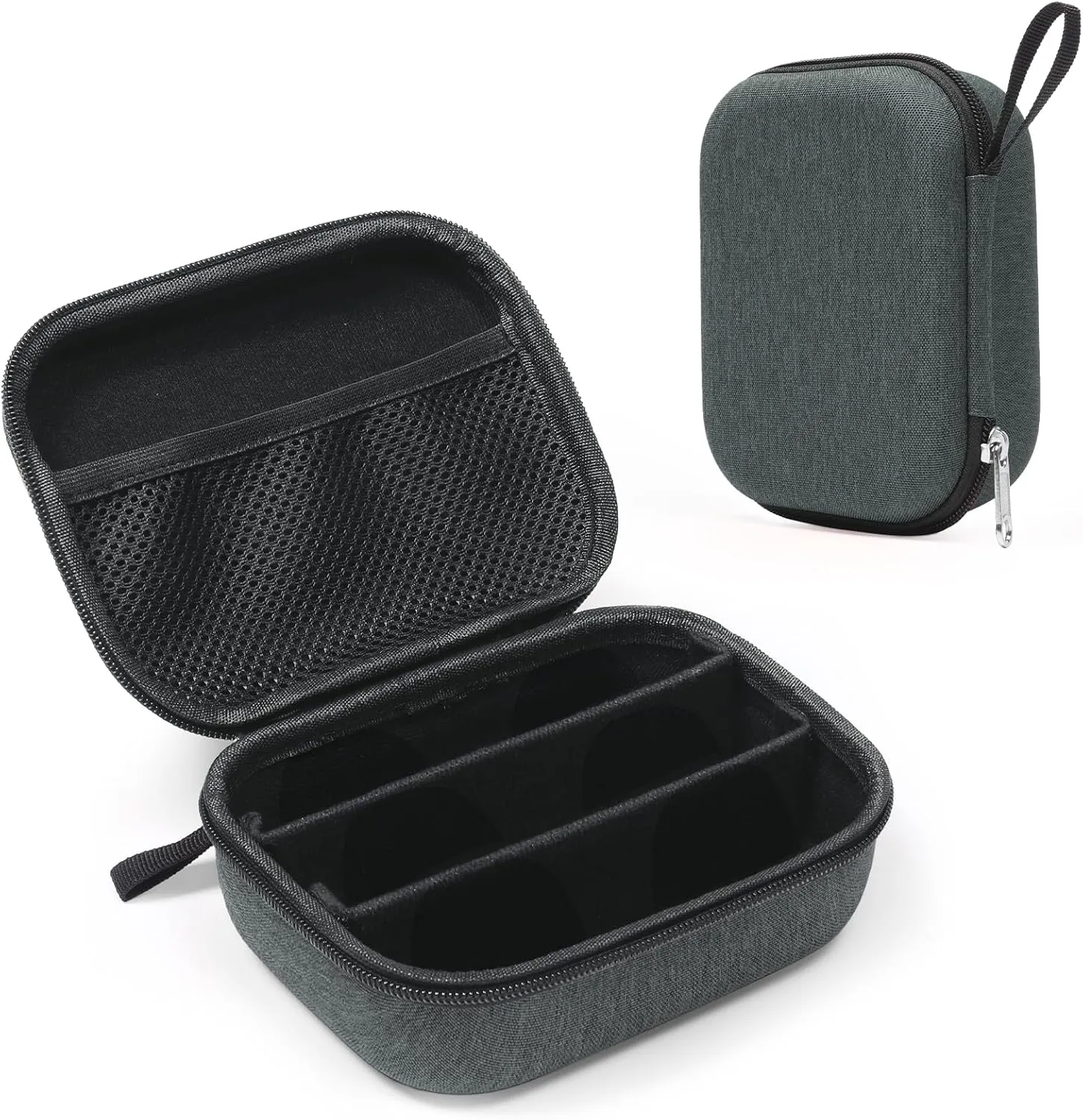 Bukere Travel Sunglasses Organizer Glasses Case, 3 Adjustable Slot for Multiple Eyeglasses, Hard Eyewear Box for Men Women