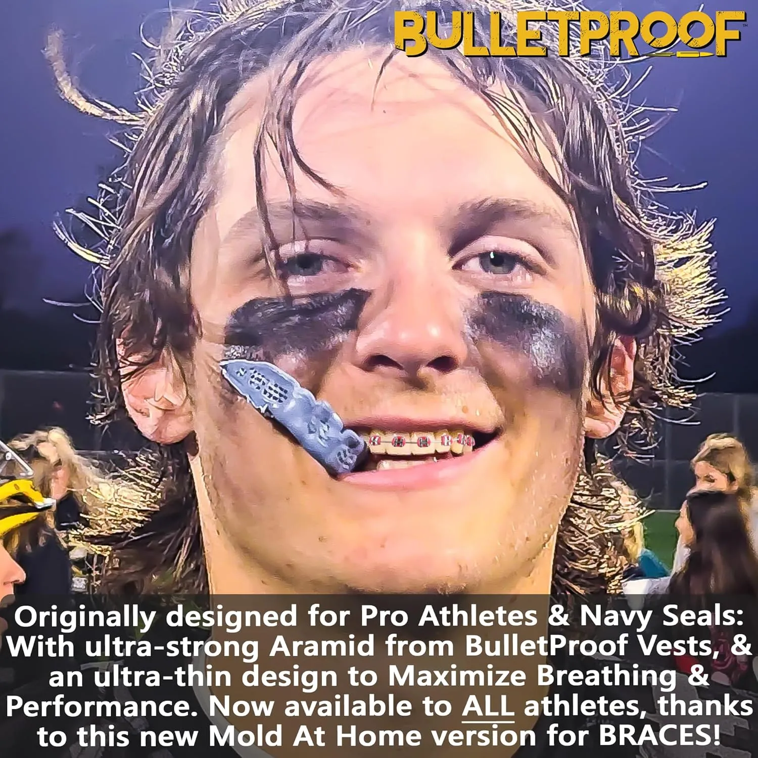 Bulletproof: World’s Thinnest Most Breathable Mouthguard is 3X Stronger! MMA Football Basketball Hockey Lacrosse Rugby BJJ Boxing Sports Mouth Guard Grinding Teeth. Men Women Adult Youth Kids Braces