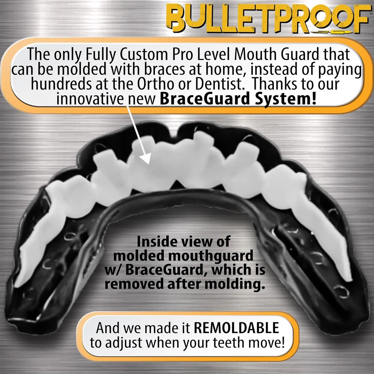 Bulletproof: World’s Thinnest Most Breathable Mouthguard is 3X Stronger! MMA Football Basketball Hockey Lacrosse Rugby BJJ Boxing Sports Mouth Guard Grinding Teeth. Men Women Adult Youth Kids Braces
