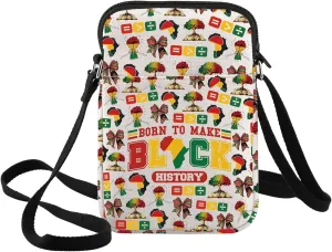 BWWKTOP African Culture Crossbody Bag Black History Month Gift African History Shoulder Bag Juneteenth Merchandise