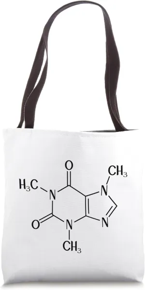 Caffeine Chemistry Structural Formula Molecule Coffee Tote Bag