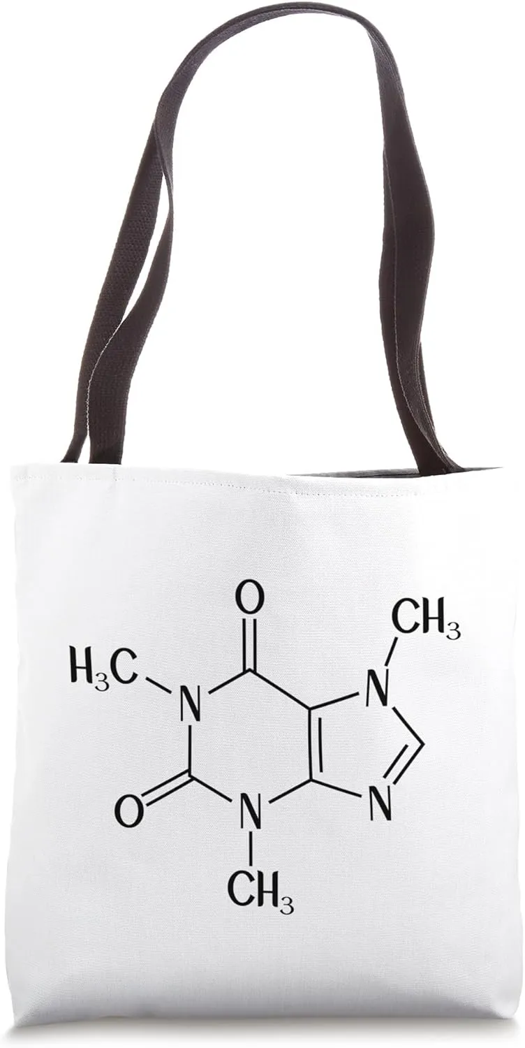 Caffeine Chemistry Structural Formula Molecule Coffee Tote Bag
