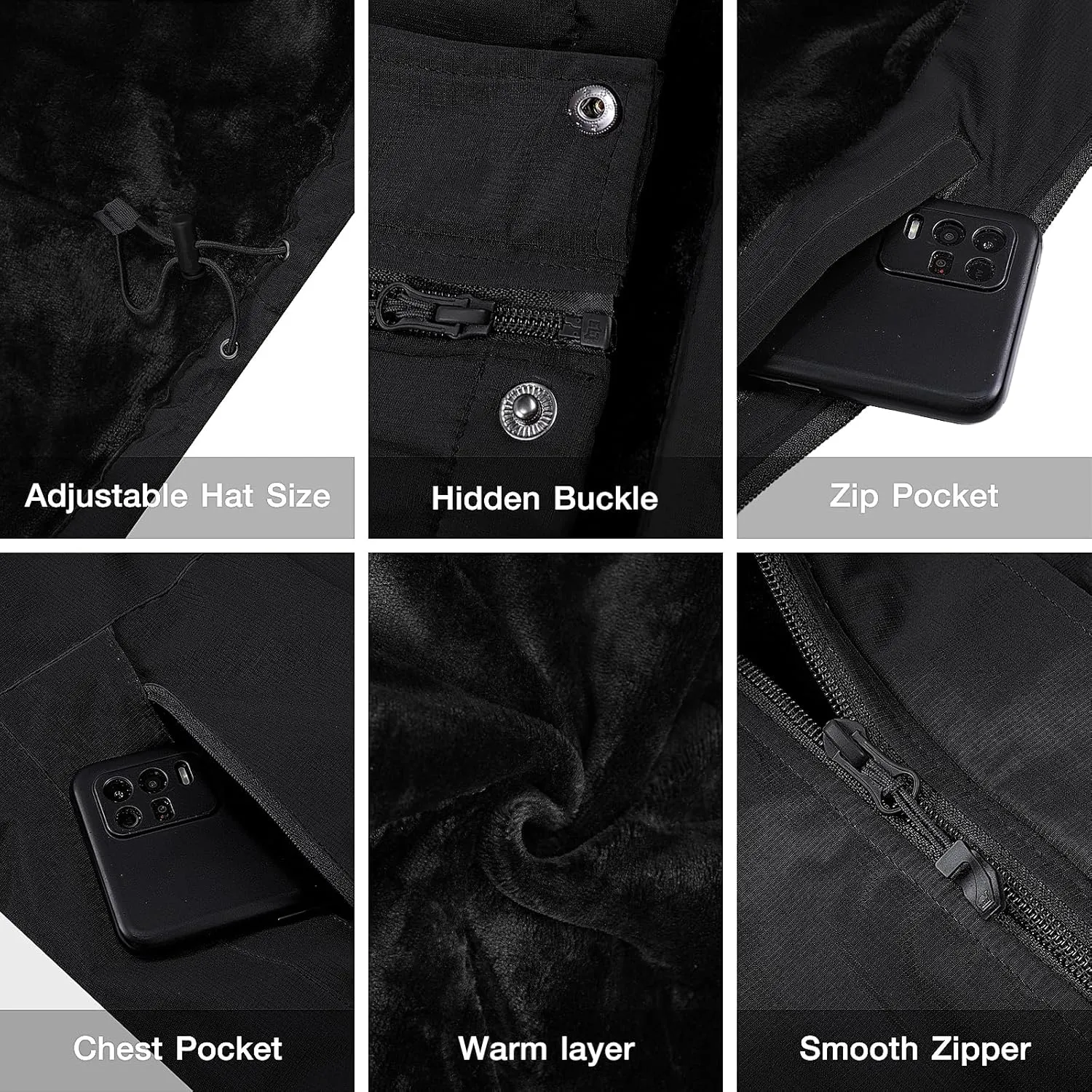 CAMEL CROWN Women's Ski Jacket Waterproof Warm Winter Snow Coat Hooded Mountain Outdoor Windbreaker Windproof Jacket