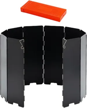 Camp Stove Windscreen Wind Shade Foldable Stove Windshield Wind Protection for BBQ