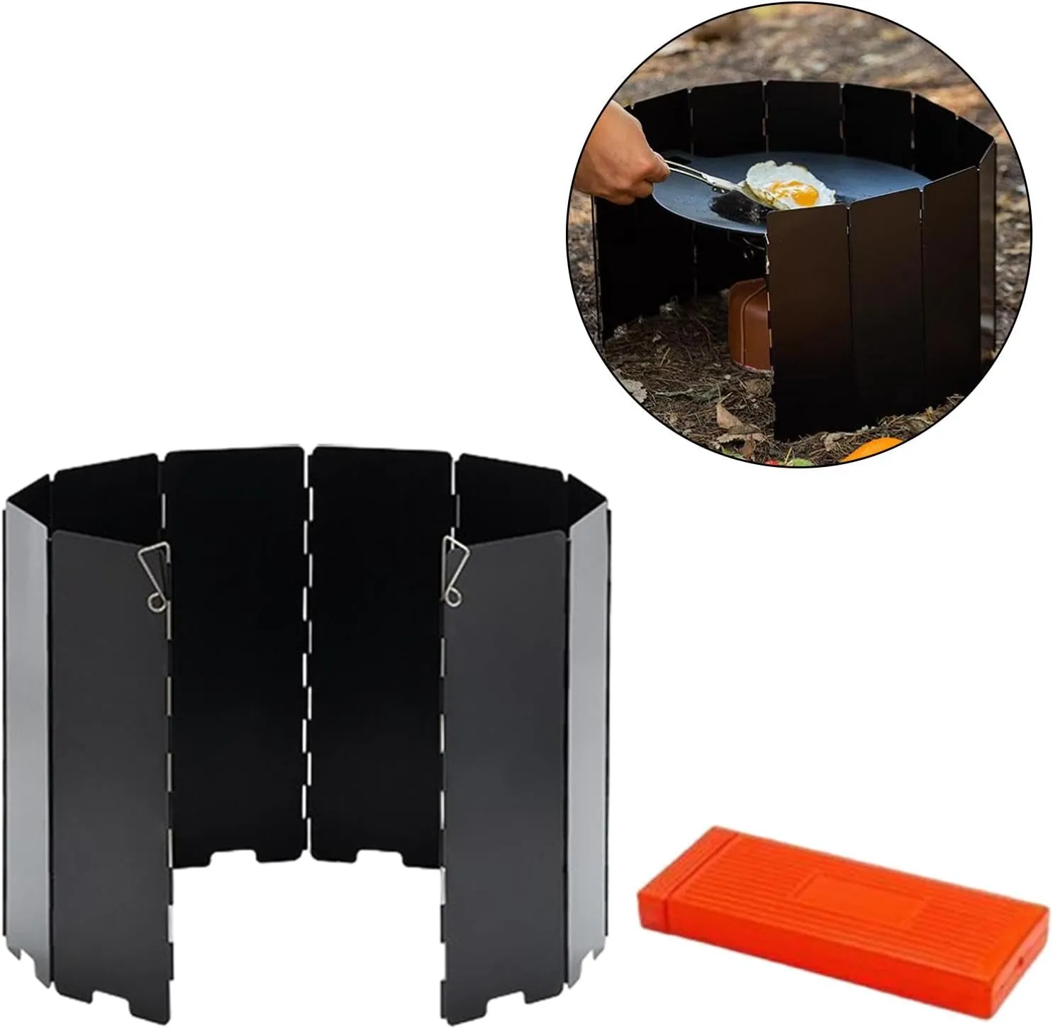 Camp Stove Windscreen Wind Shade Foldable Stove Windshield Wind Protection for BBQ