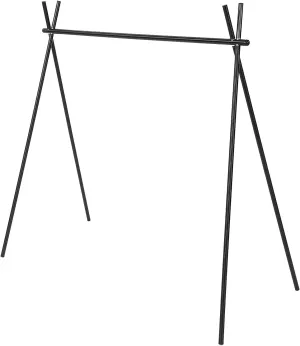 Camping Hanging Rack Folding Tripod Shelf with Storage Bag Black for Outdoor Travel Picnic