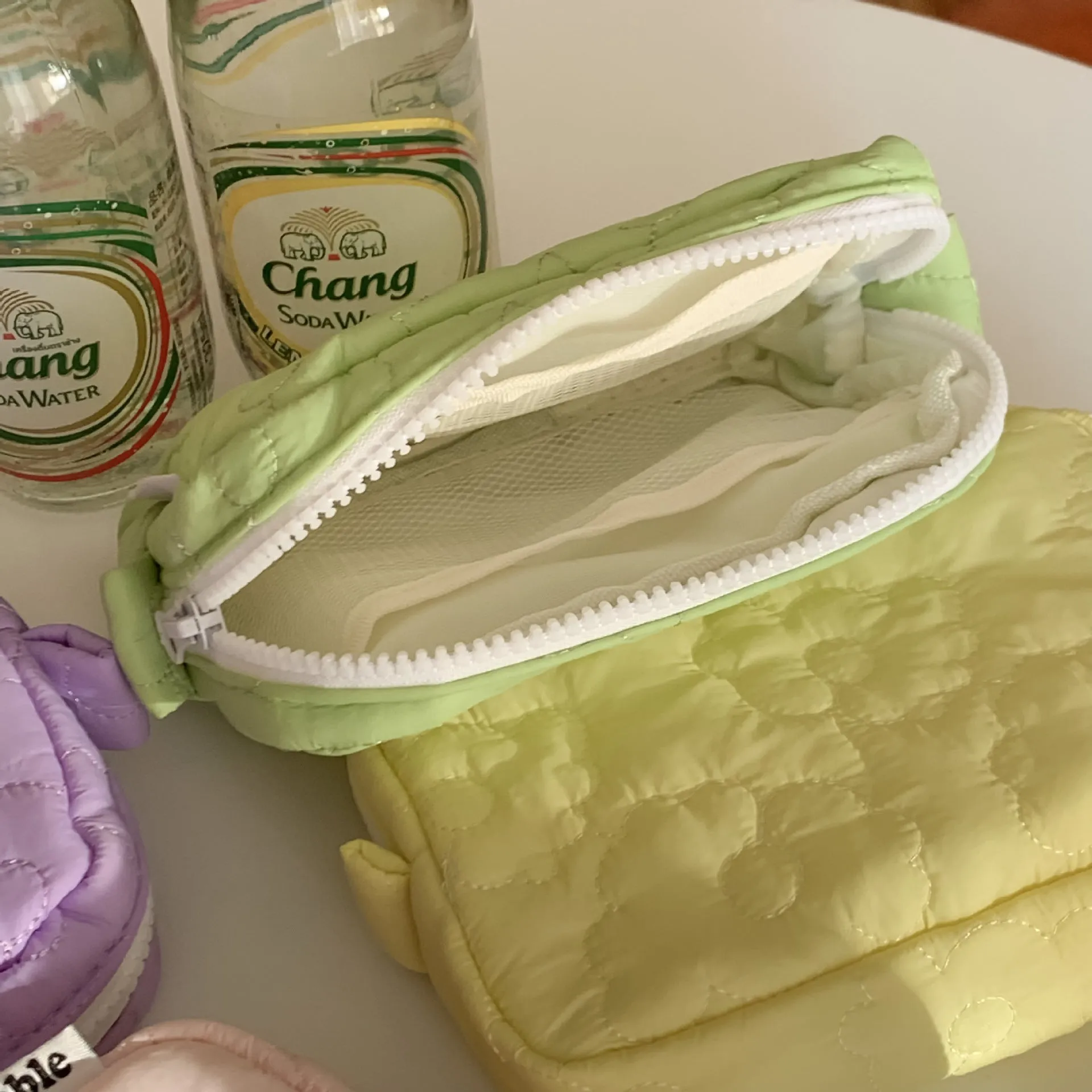 Candy Color Cute Home Storage Portable Mini Cotton Cosmetic Bags