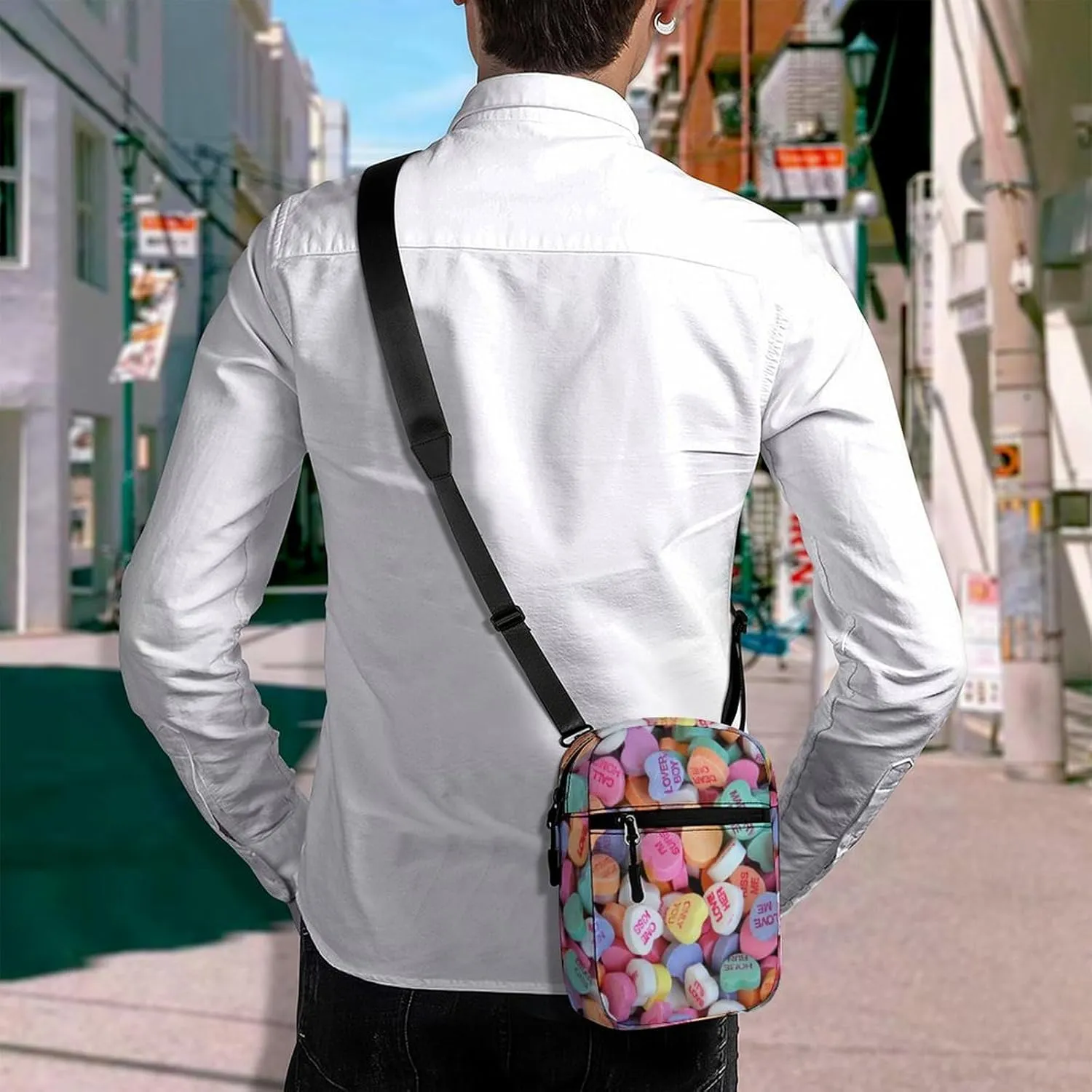 Candy Heart Crossbody Bag Small Shoulder Bag Waterproof, Lightweight And Convenient