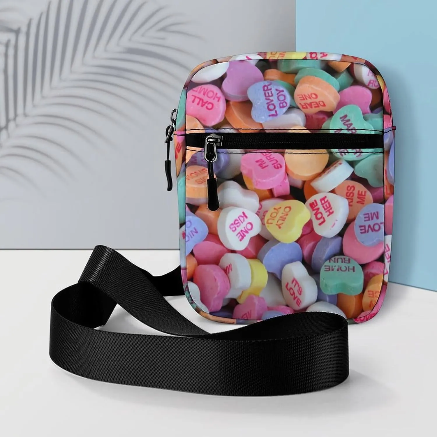 Candy Heart Crossbody Bag Small Shoulder Bag Waterproof, Lightweight And Convenient