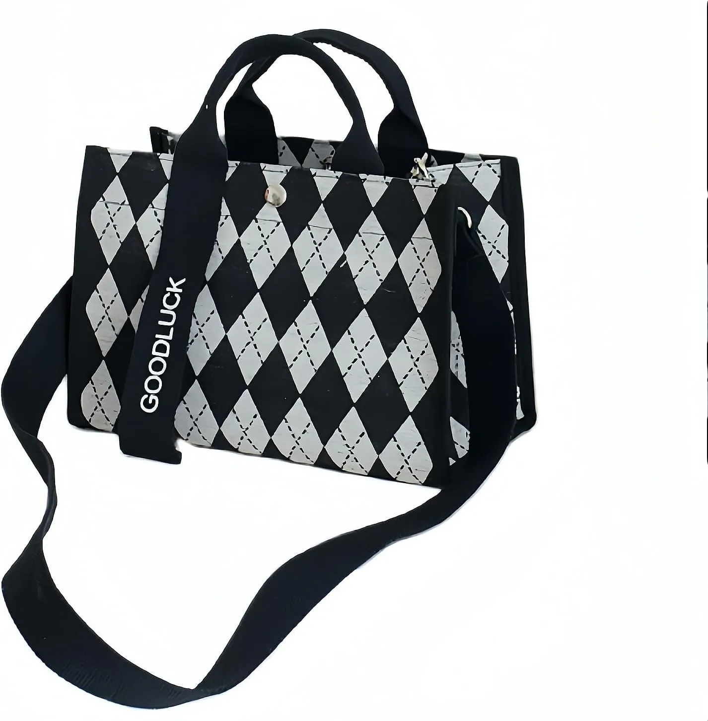 Canvas Crossbody Shoulder Bag for Women, Sling Tote with Handles & Removable Strap, Fanny Pack Travel Handbag