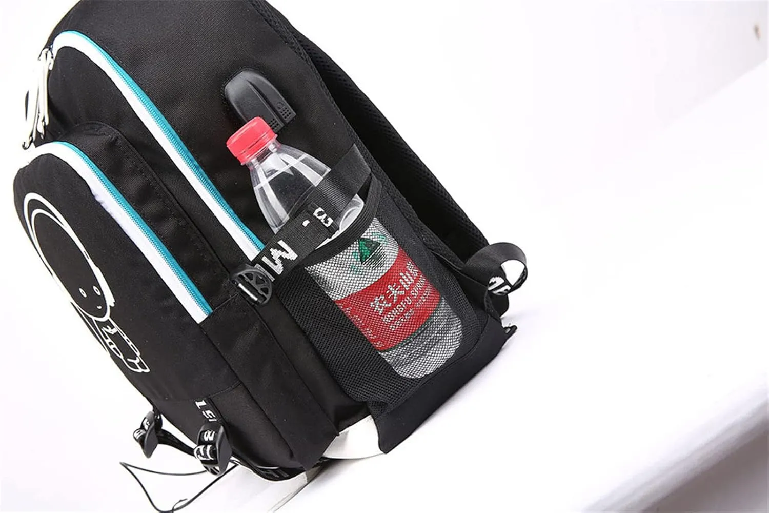Canvas Korean Backpack Daypack Laptop Bag Student Rucksack School Bag with USB port 1