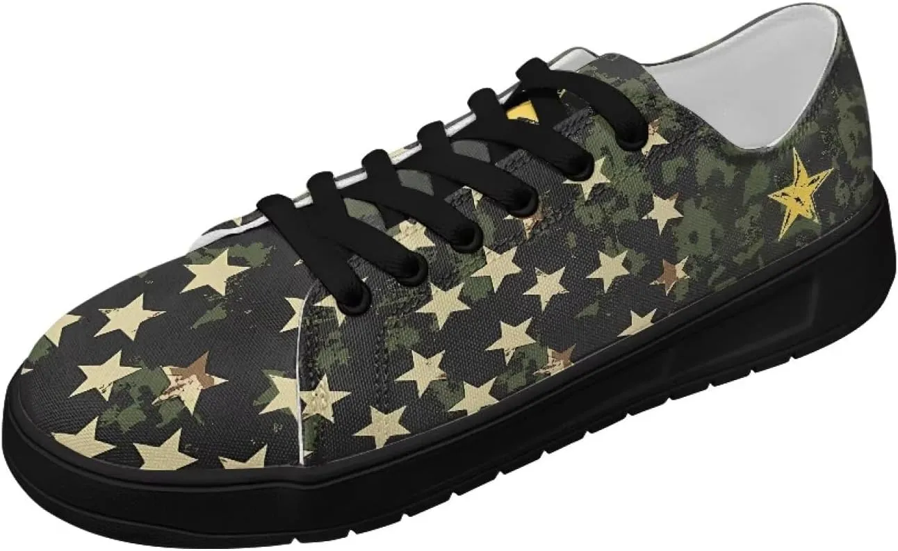 Canvas Shoes for Women Classic Fashion Sneakers Lace Up Low Top Casual Lightweight Breathable Sneakers Wide Toe Shoes
