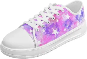 Canvas Shoes for Women Low Top Lace Up Tennis Shoes Girls Fashion Comfortable Sneakers Classic Casual Sneakers