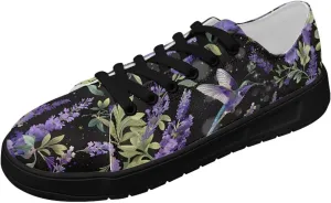 Canvas Sneakers for Women Low Top Lace Up Shoes Comfortable Canvas Tennis Shoes with Anti Skid EVA Sole Dressy Flats