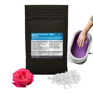 Carmel Paraffin Bath Wax Refill, Rose Scented (1lb), for Hands and Feet