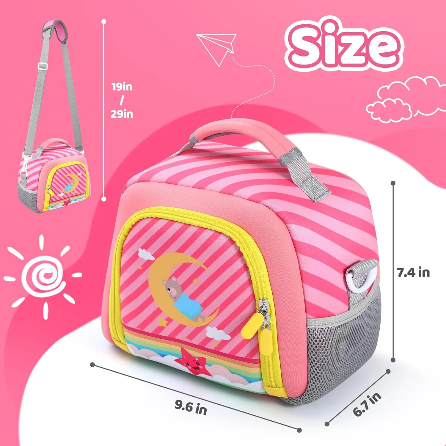 Carrying Bag Compatible with Toniebox Starter Set and Tonies Figurines, Kids Toys Storage Case with Handle and Shoulder Strap for Tonies Box, Detachable Bag for Toniebox Accessories