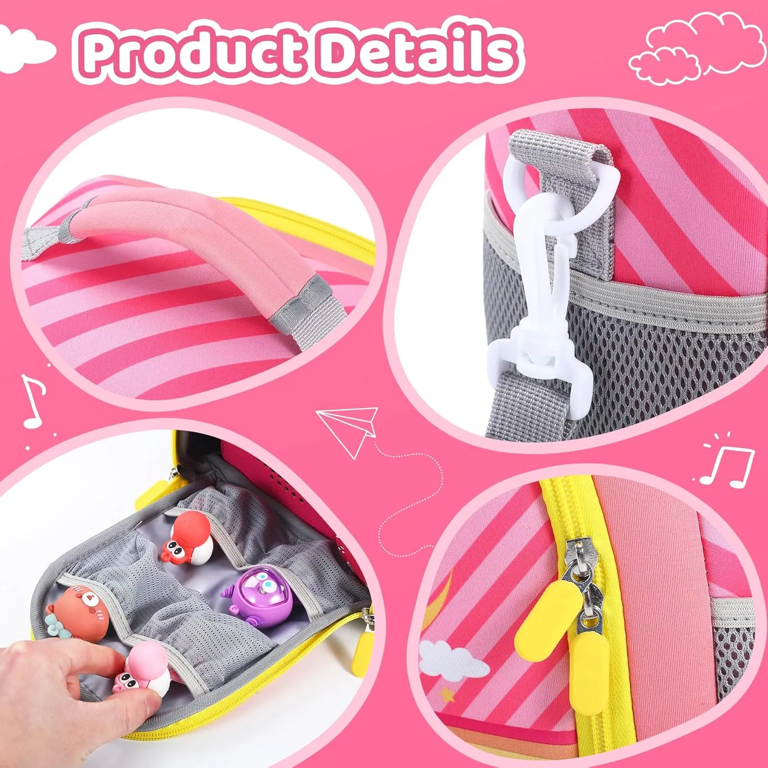 Carrying Bag Compatible with Toniebox Starter Set and Tonies Figurines, Kids Toys Storage Case with Handle and Shoulder Strap for Tonies Box, Detachable Bag for Toniebox Accessories