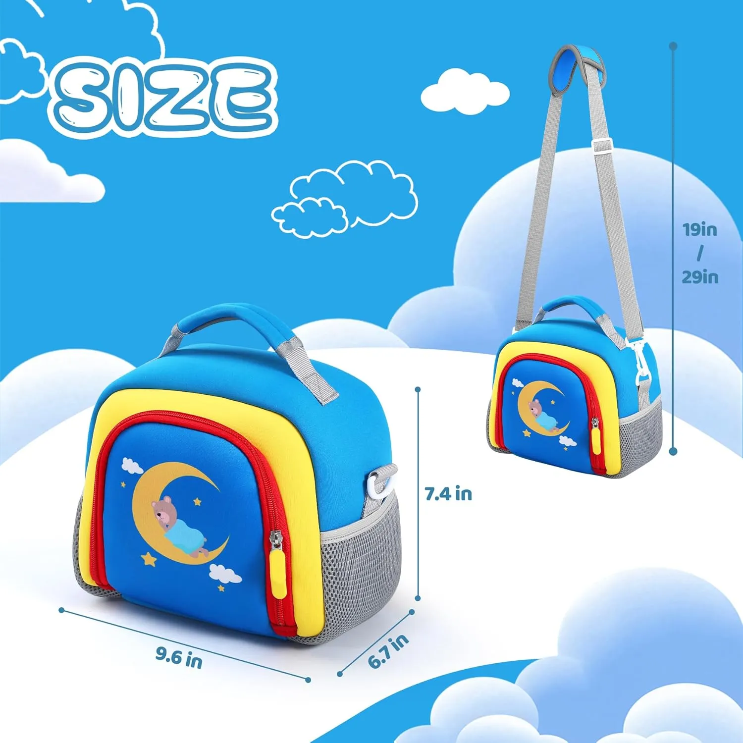 Carrying Bag Compatible with Yoto Player (3rd Generation), Kids Toys Storage Case with Handle and Shoulder Strap for Yoto Player, Detachable Bag for Bluetooth Audio Speaker