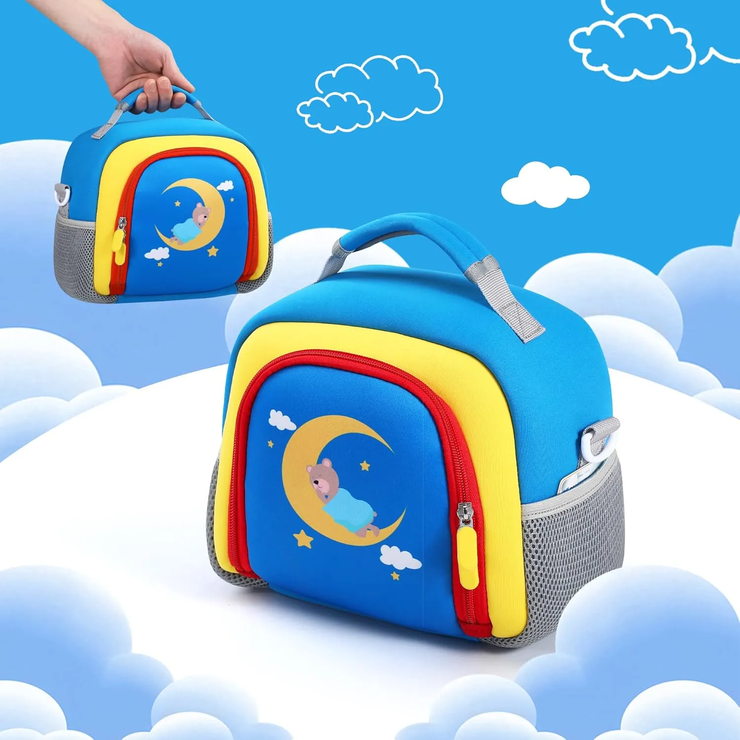 Carrying Bag Compatible with Yoto Player (3rd Generation), Kids Toys Storage Case with Handle and Shoulder Strap for Yoto Player, Detachable Bag for Bluetooth Audio Speaker