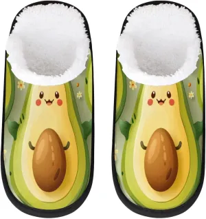 Cartoon Avocado Cute Slippers for Women Soft Non-Slip Indoor Slippers Home Slippers