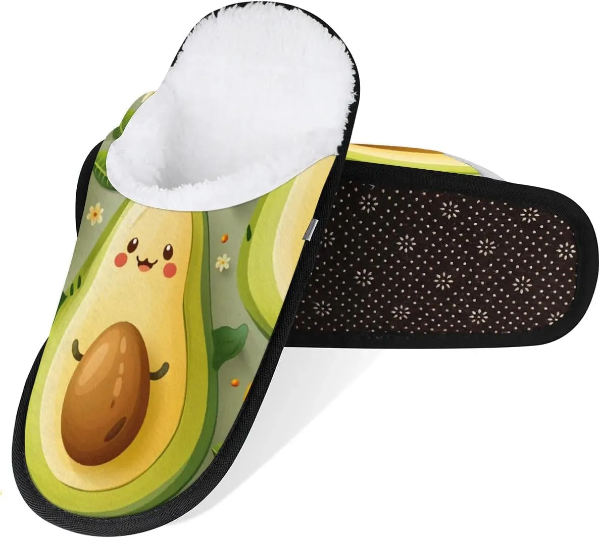 Cartoon Avocado Cute Slippers for Women Soft Non-Slip Indoor Slippers Home Slippers